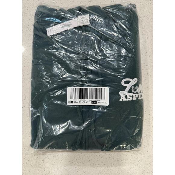 Victoria's Secret PINK XXL Ivy Fleece Campus Full-Zip Hoodie Deep Forest Aspen - Picture 4 of 6